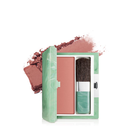 Clinique Soft-Pressed Powder Blusher Fig 0.27 oz front view with brush applicator