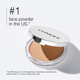 Clinique Stay-Matte Sheer Pressed Powder open with sponge applicator