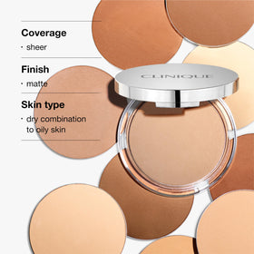 Clinique Stay-Matte Sheer Pressed Powder texture on skin