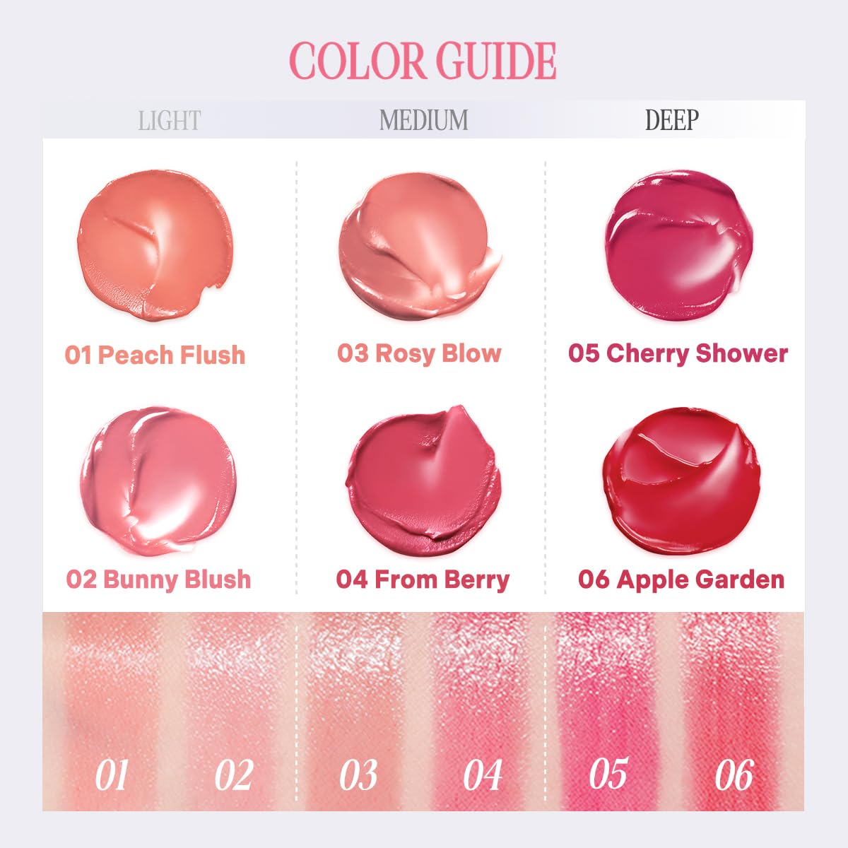 CLIO PROFESSIONAL Essential Lip & Cheek Tap 05 Cherry Shower applied on skin