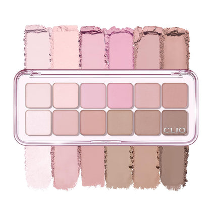 CLIO PROFESSIONAL Pro Eye Palette Air front view with 12 shades