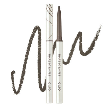 CLIO Sharp So Simple Waterproof Pencil Liner front view in Mute Gray