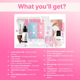 CLIONE Eye Lash Lift and Colour Kit application instructions