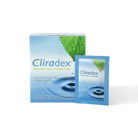 Cliradex Natural Eyelid Towelettes packaging front view