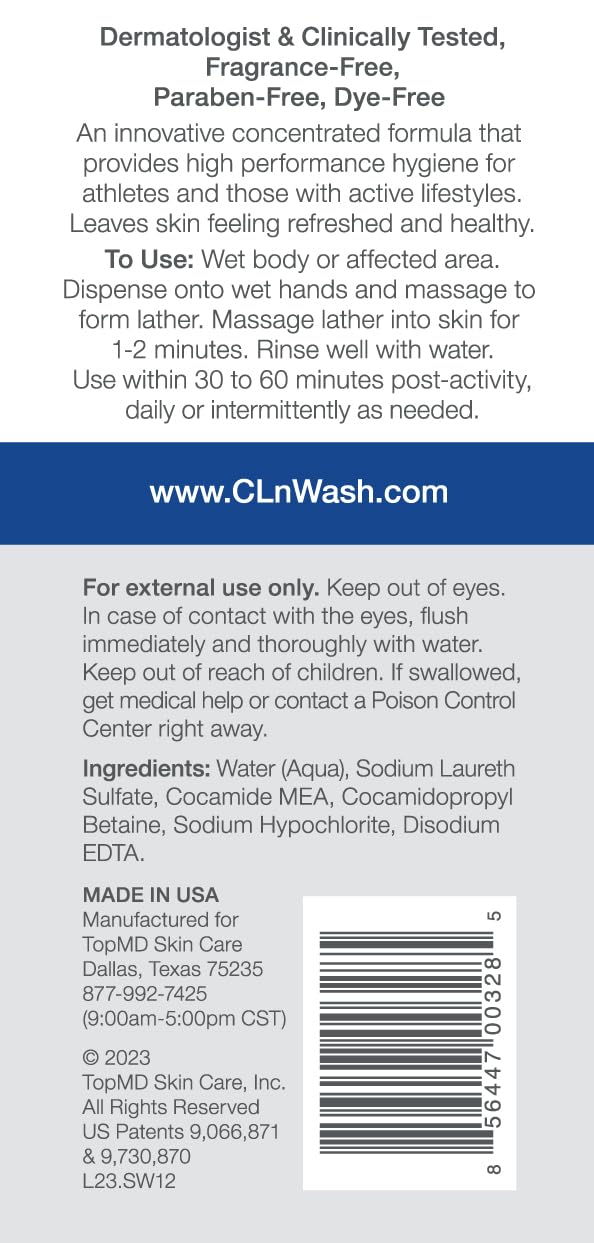 CLn SportWash bottle with clear label