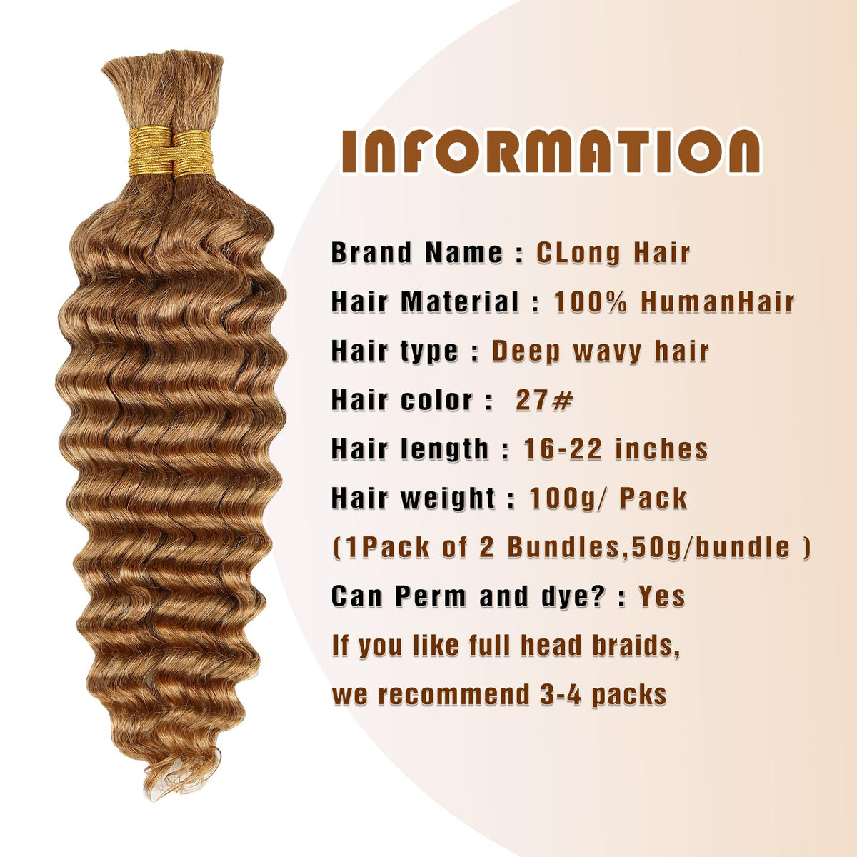 CLong Deep Wave Hair Extensions packaging