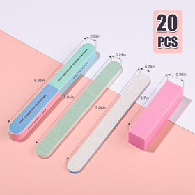 Close-up of 8PCS Sponge Nail Buffer Blocks in various colours