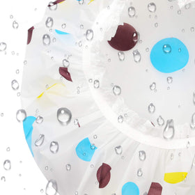 Close-up of a waterproof shower cap from Pengxiaomei