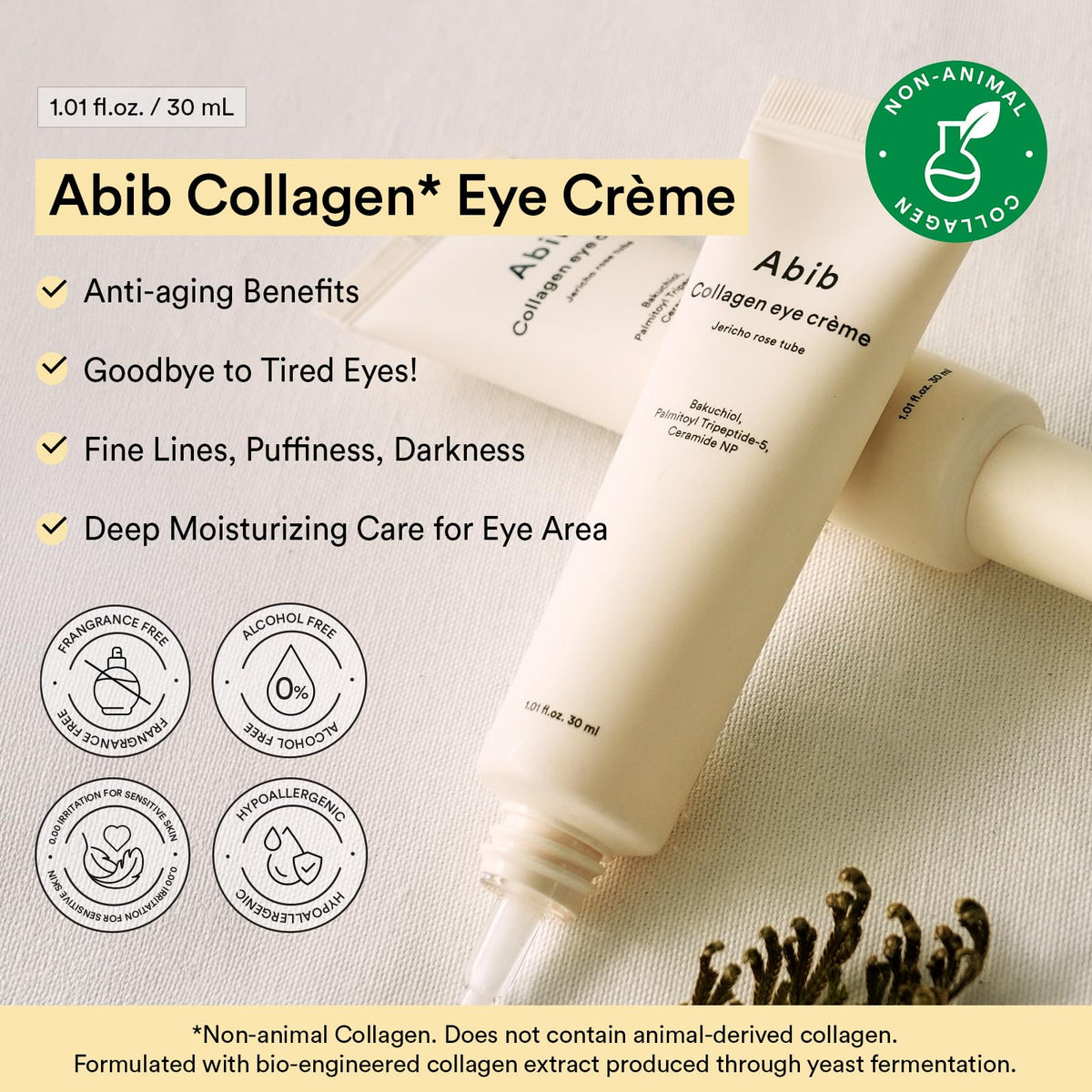 Close-up of Abib eye cream texture