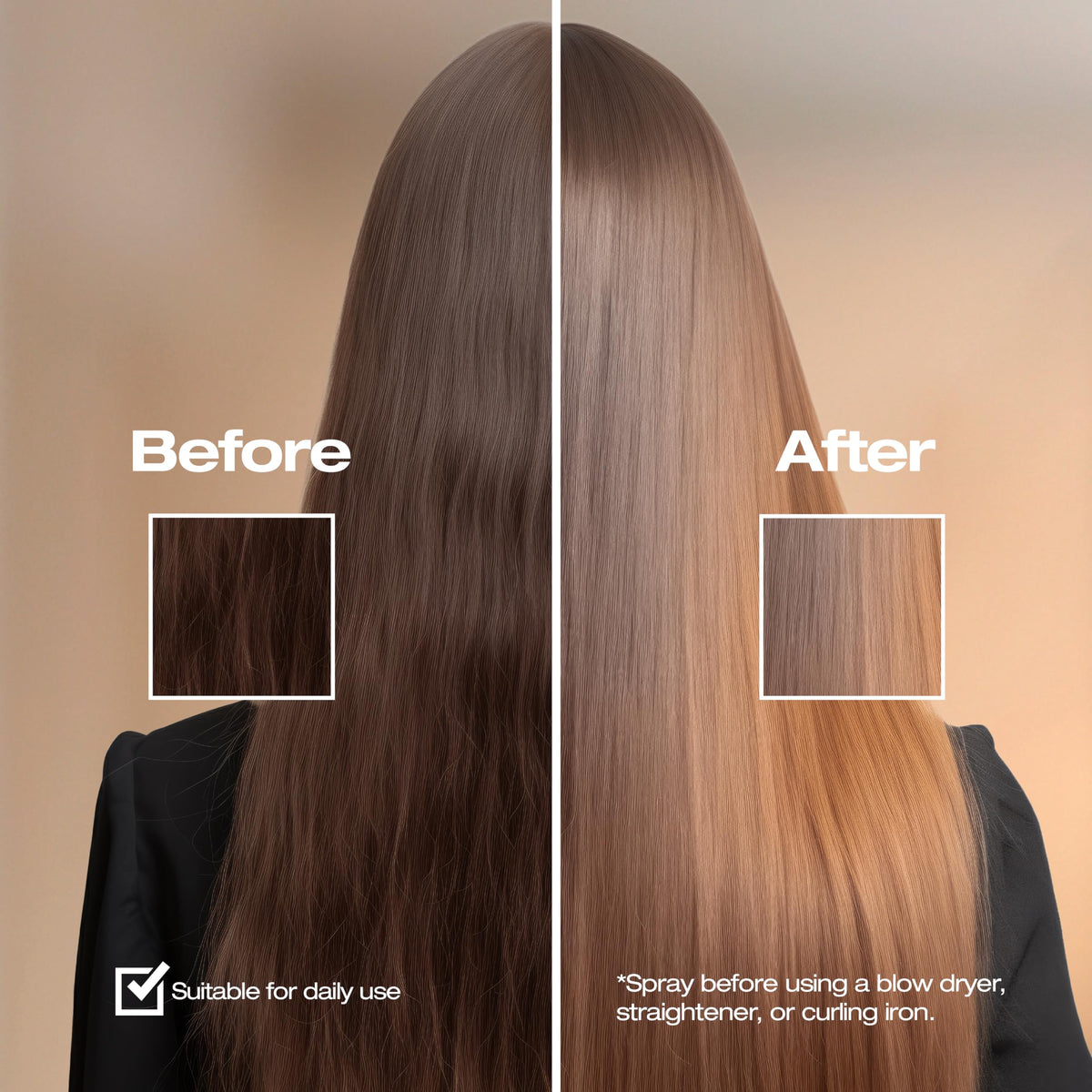 Close-up of abril et nature Keratin Repair Thermal Protector bottle