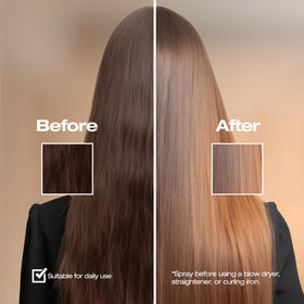 Close-up of abril et nature Keratin Repair Thermal Protector bottle