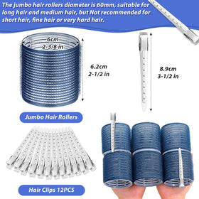 Close-up of Acejoz hair rollers showing size and texture