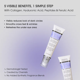 Close-up of Advanced Clinicals 5-in-1 Eye Serum bottle