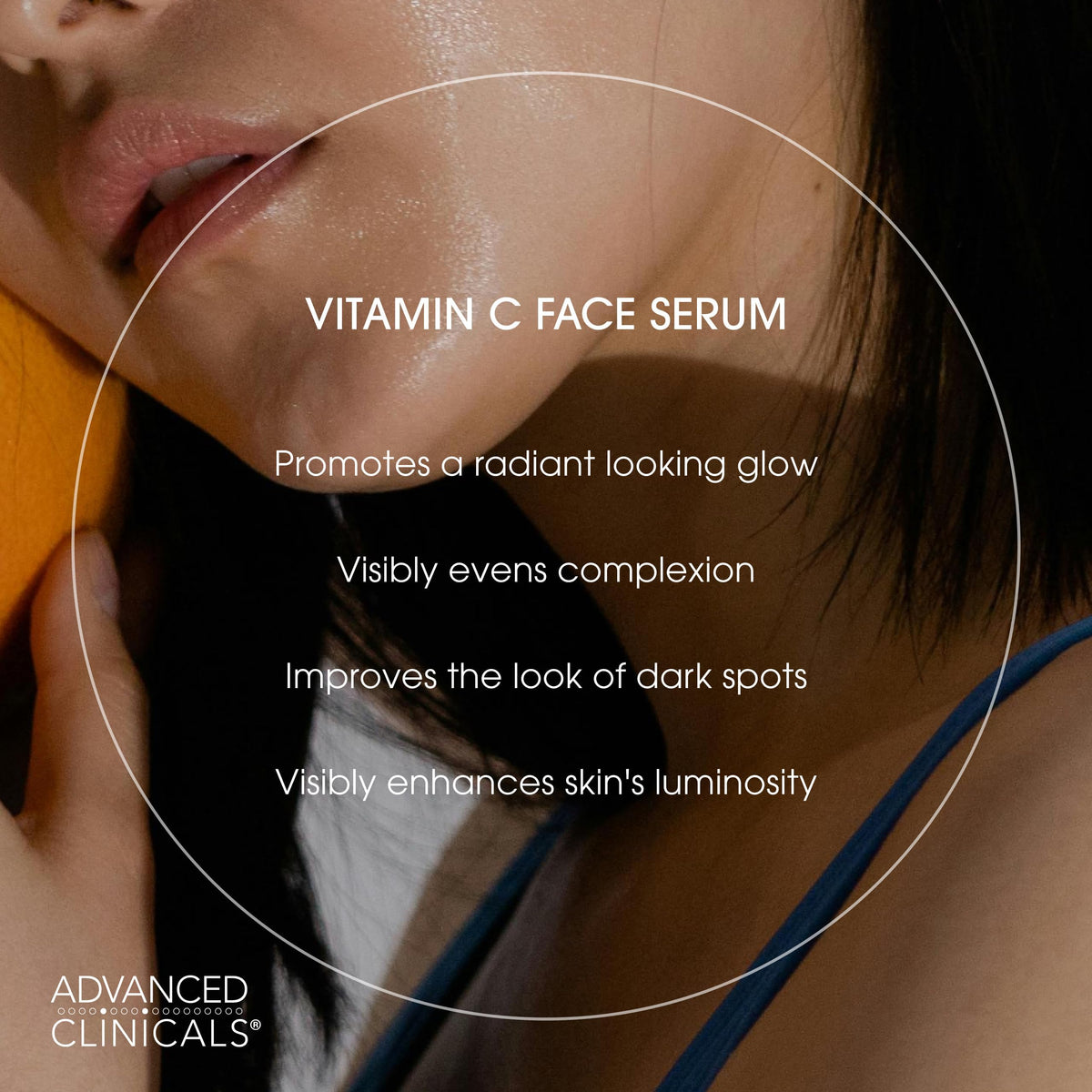 Close-up of Advanced Clinicals Retinol serum bottle