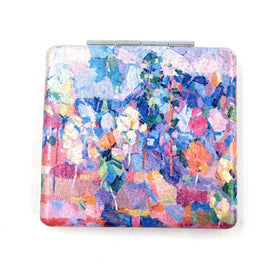 Close-up of Aeisage Compact Mirror with detailed floral design