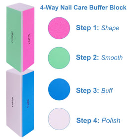 Close-up of AhaTopia nail file with 100 grit side