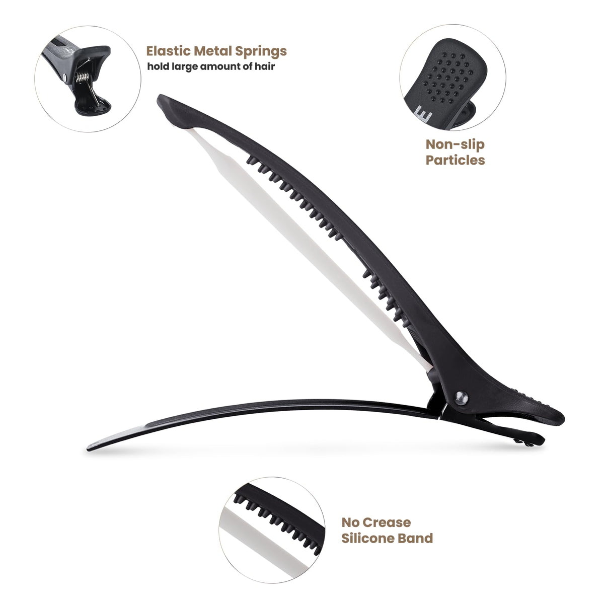 Close-up of AIMIKE hair clip with silicone band