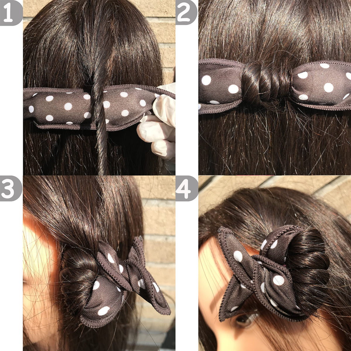 Close-up of Aimin Hair heatless curlers demonstrating soft texture