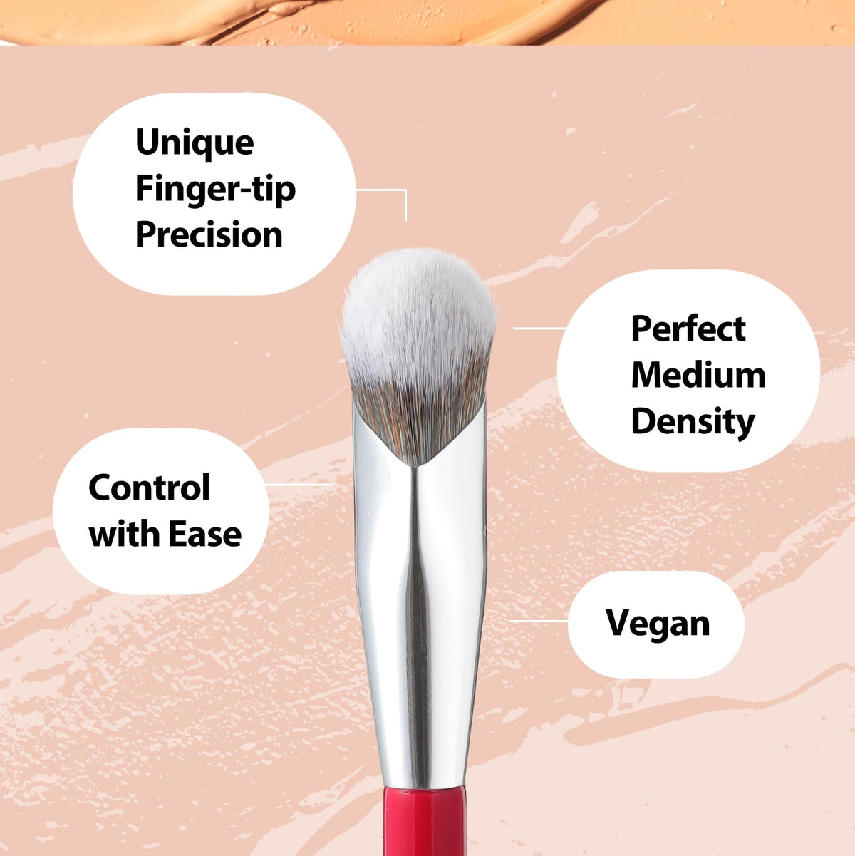 Close-up of ALBEAUT 193 Concealer Brush angled design