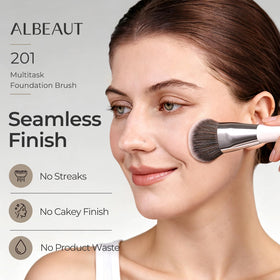 Close-up of ALBEAUT Angled Foundation Brush angled design