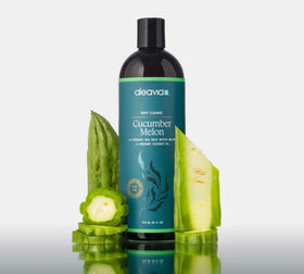 Close-up of Aleavia Body Cleanse texture on hand