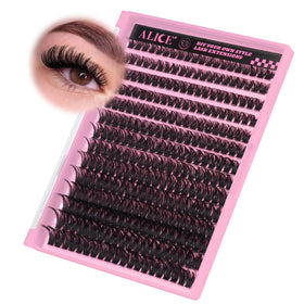 Close-up of ALICE 280Pcs Wispy Individual Lashes showing soft texture