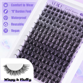 Close-up of ALICE Lash Clusters Kit showing thin bands and lash clusters