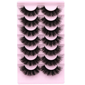 Close-up of ALICROWN HAIR lashes showing volume and texture