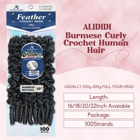 Close-up of ALIDIDI MINI KNOTS crochet hair texture