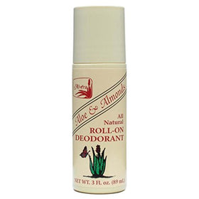 Close-up of Alvera roll-on deodorant with aloe vera gel