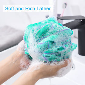 Close-up of AmazerBath loofah sponge showing texture