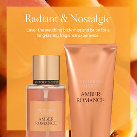 Close-up of Amber Romance Mist bottle