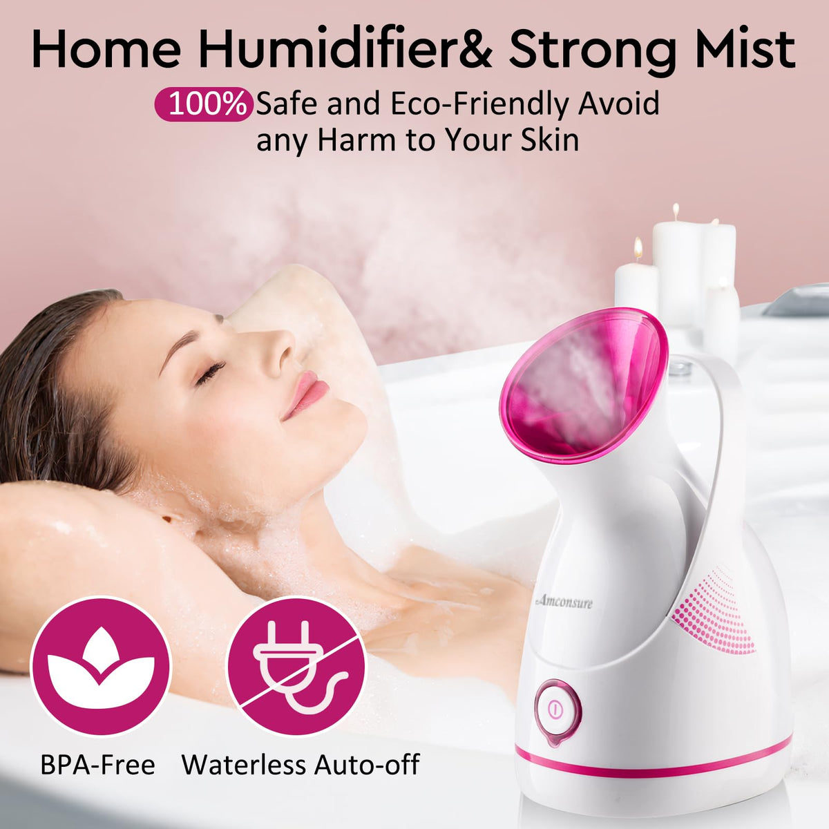 Close-up of Amconsure Facial Steamer mist output