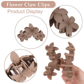 Close-up of ANBALA flower hair claw clip in pink