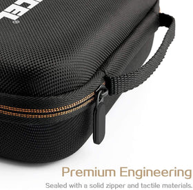 Close-up of ANCEL case materials and stitching