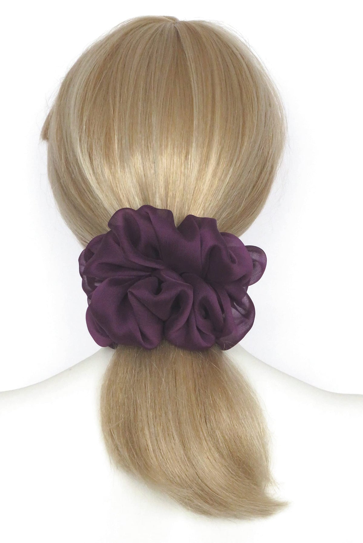 Close-up of AnnushkaHomeDecor Big Scrunchie showing soft chiffon texture