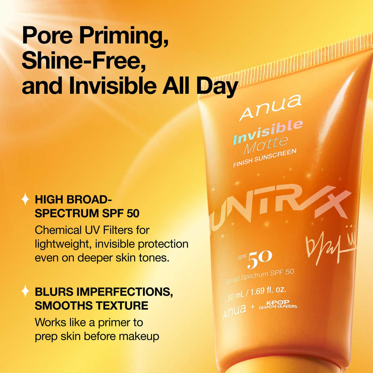 Close-up of ANUA Invisible Matte Finish Sunscreen nozzle