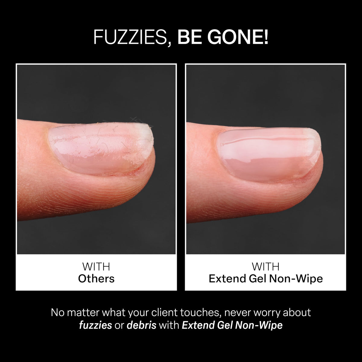 Close-up of APRÉS Nail Non-Wipe Extend Gel bottle