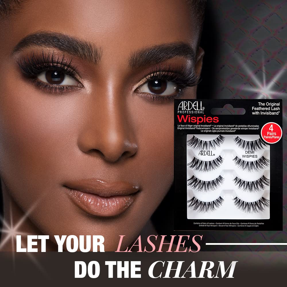 Close-up of Ardell Demi Wispies lashes showing texture