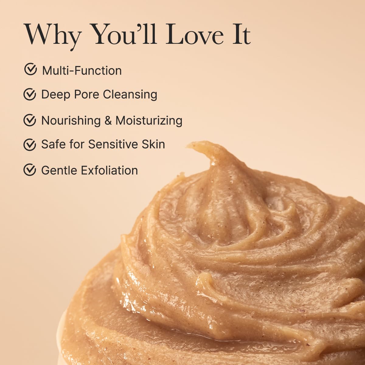 Close-up of ARENCIA Calendula Rice Mochi Cleanser texture