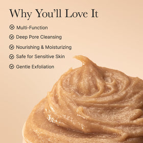 Close-up of ARENCIA Calendula Rice Mochi Cleanser texture