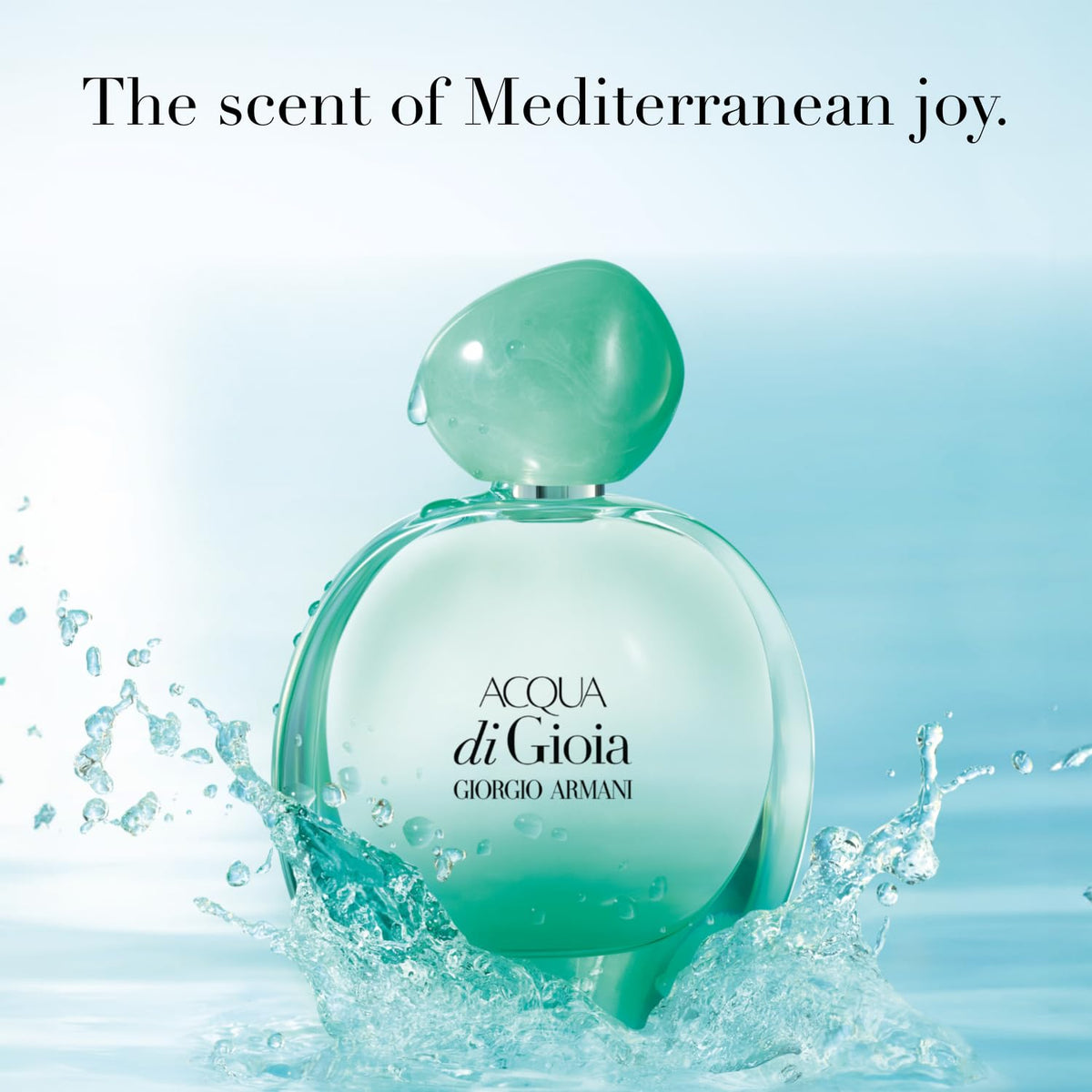 Close-up of Armani Beauty Acqua di Gioia Eau de Parfum Intense label