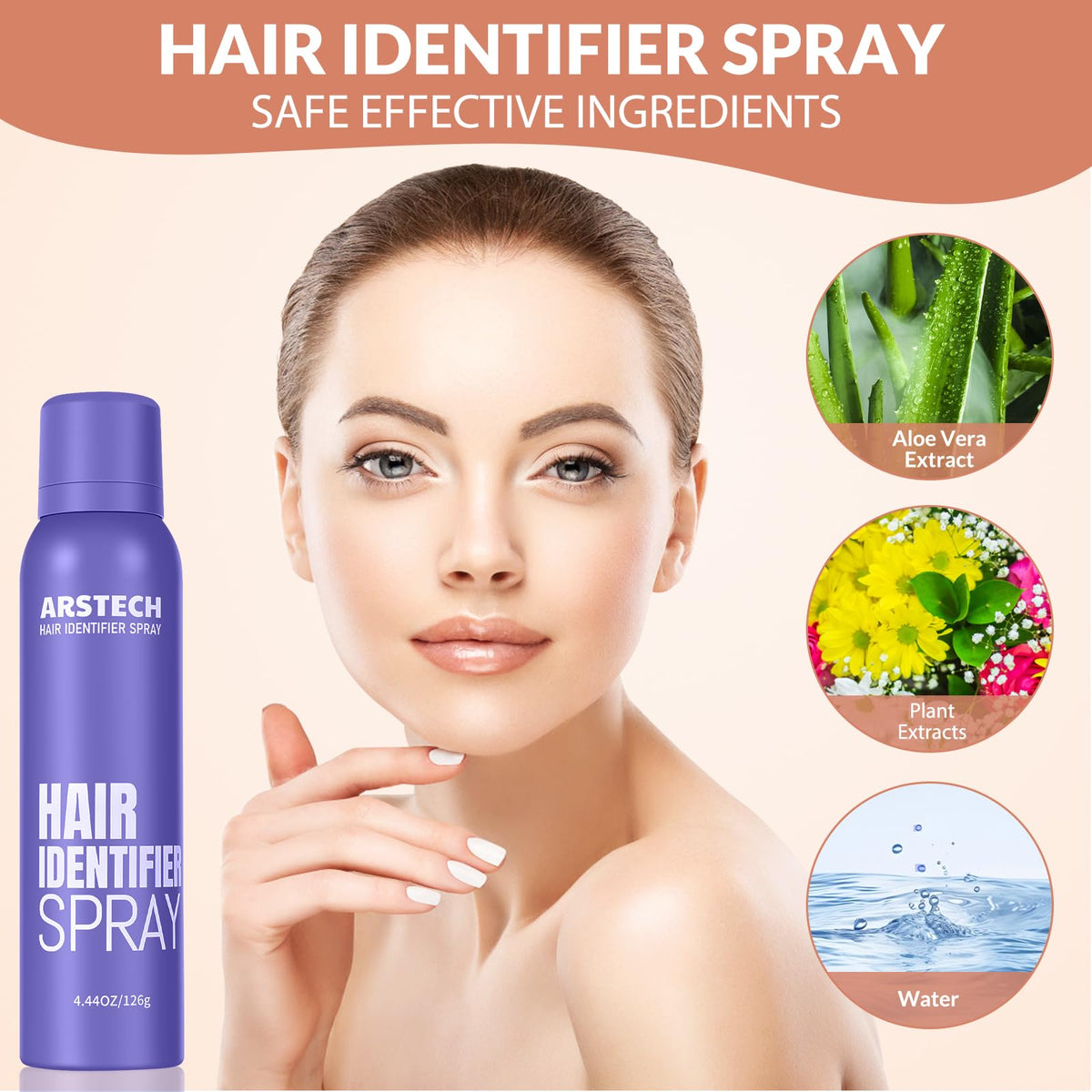 Close-up of arstech Hair Identifier Spray nozzle