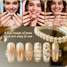 Close-up of Artdone double-ended nail art pens