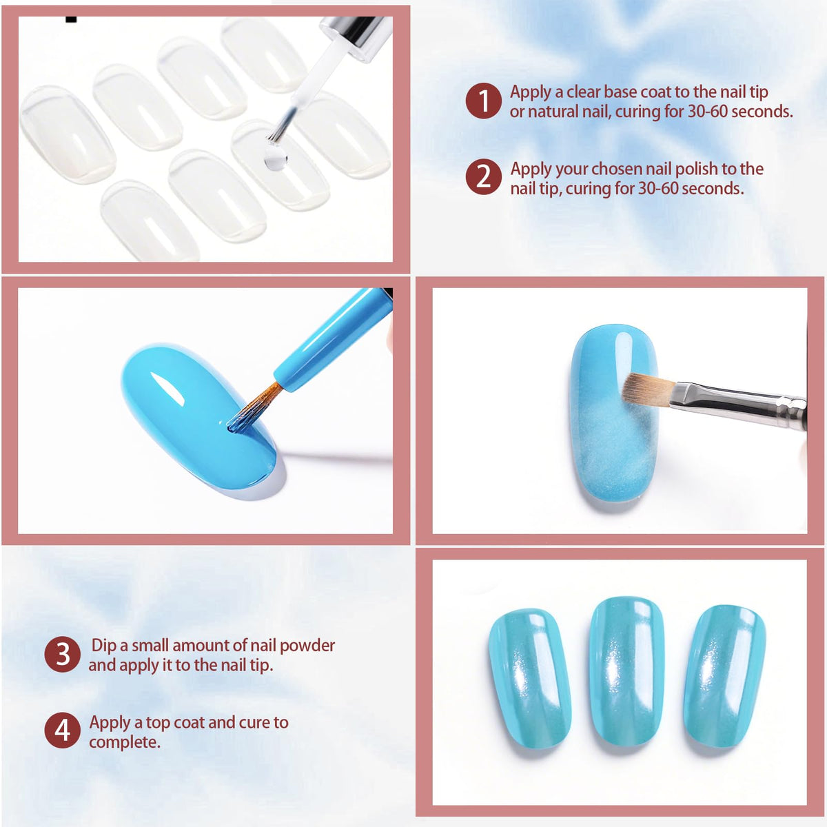 Close-up of Artdone Moonlight Blue nail powder