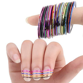 Close-up of Artdone nail art brushes with easy-grip handles