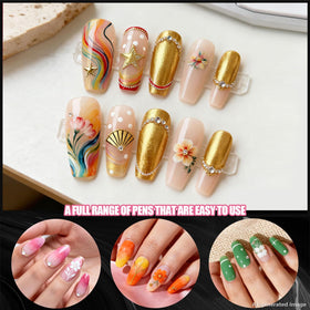 Close-up of Artdone nail brushes with easy grip handles