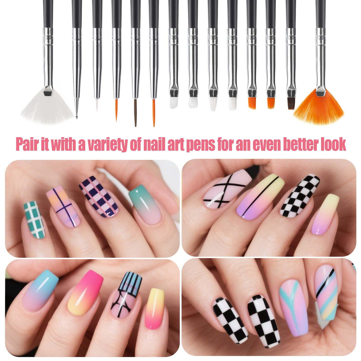Close-up of Artdone nail dotting tools