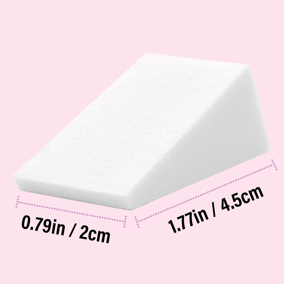 Close-up of Artist's Choice triangle makeup sponge