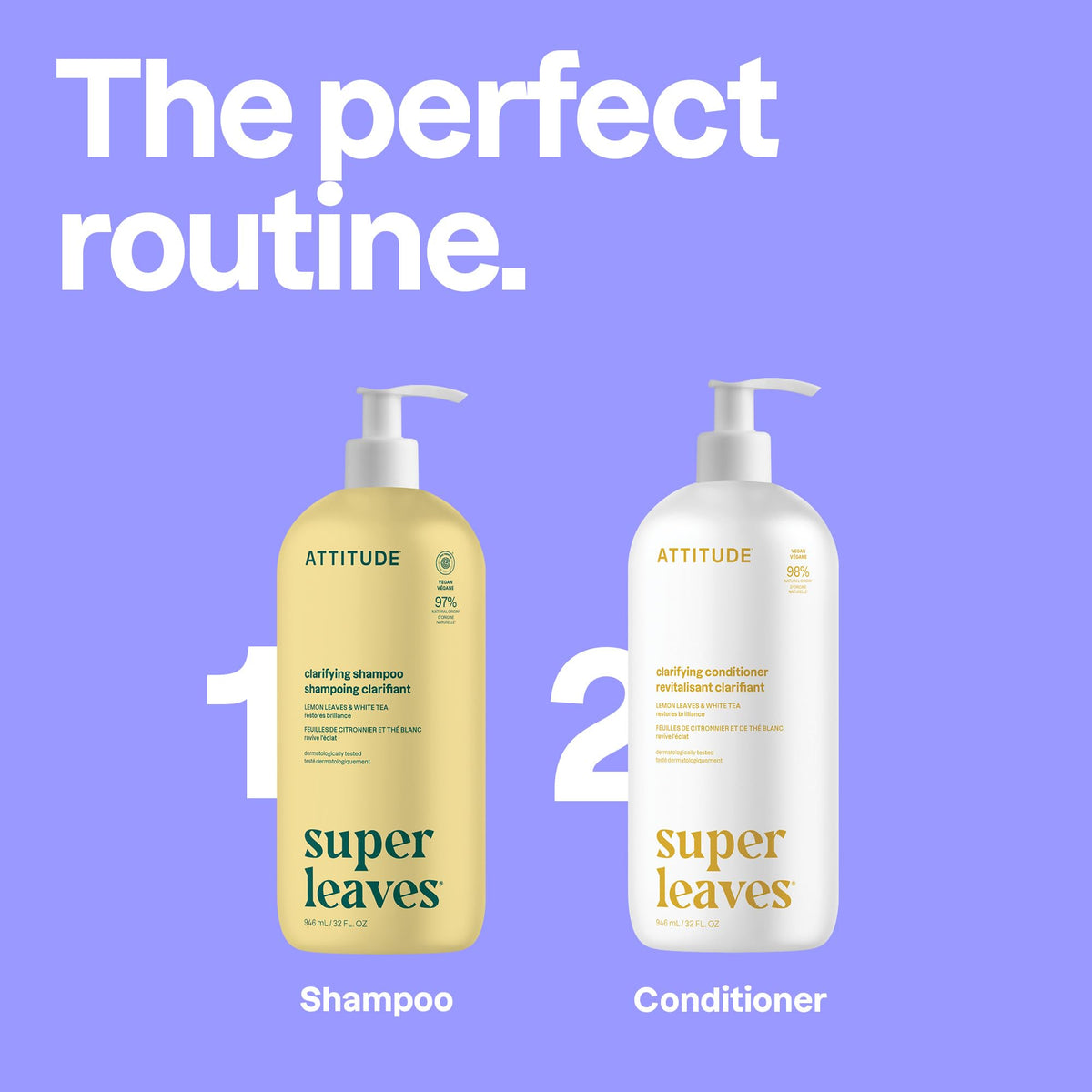 Close-up of ATTITUDE Clarifying Hair Shampoo ingredients